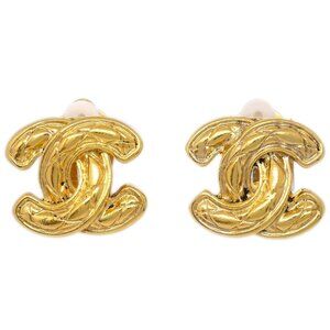 Chanel Gold CC Earrings Clip-On